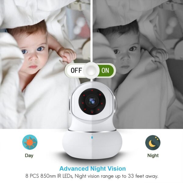 Little elf Indoor Security Camera,Pet Camera with App, 2K Indoor WiFi Camera for Pet/Dog,Home Security Camera Wireless for Baby Monitor,360°Pan & Tilt Camera for Motion Tracking,Work with Alexa-2 Pack - Image 2