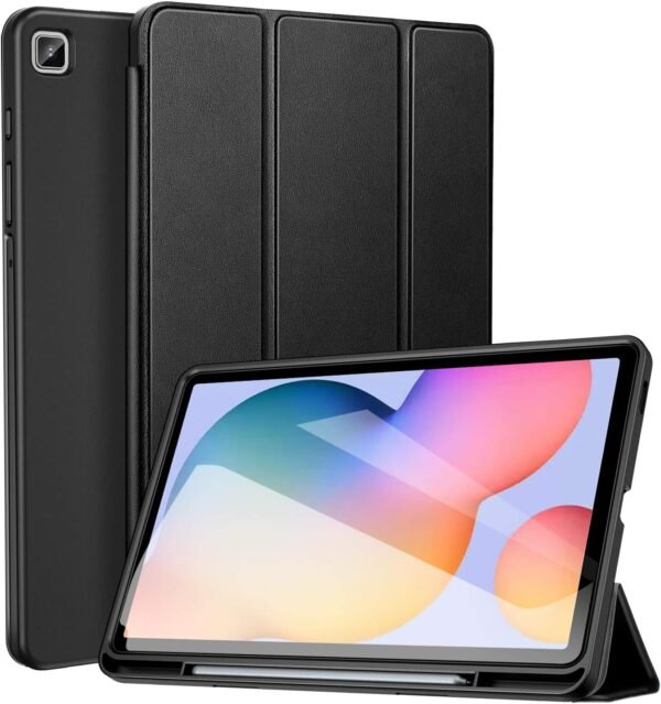 ZtotopCase for 2024/2022/2020 Samsung Galaxy Tab S6 Lite 10.4" Case with Pen Holder,Auto Wake/Sleep,Suitable for Model SM-P625/P620/P619/P615, Black