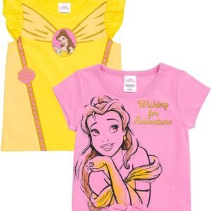 Disney Paquete de 2 camisetas de princesa Mulan para niñas