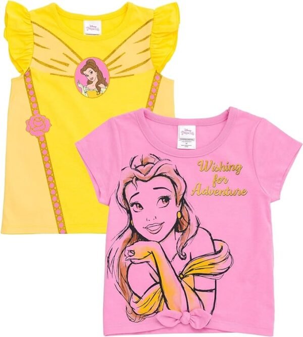 Disney Paquete de 2 camisetas de princesa Mulan para niñas