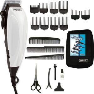 Wahl Canada Performer Haircutting Kit, Quality Economy Clipper Complete with Accessories, Powerful, Quiet Motor, Self-Sharpening Precision Ground Blades, Hair Clipper, At Home Haircutting Kit - Model 3160