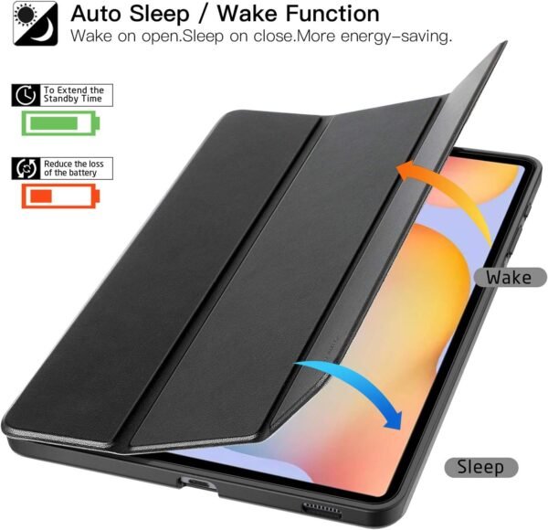 ZtotopCase for 2024/2022/2020 Samsung Galaxy Tab S6 Lite 10.4" Case with Pen Holder,Auto Wake/Sleep,Suitable for Model SM-P625/P620/P619/P615, Black - Image 7