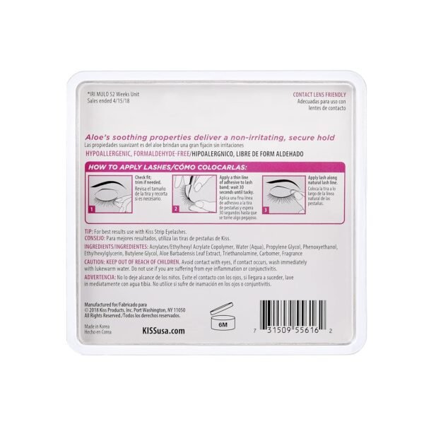 Kiss Strip Lash Adhesive, Latex-Free, Super Strong Hold, Waterproof, Clear (1 PACK) - Image 6
