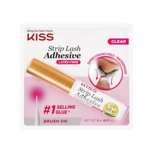 Kiss Strip Lash Adhesive, Latex-Free, Super Strong Hold, Waterproof, Clear (1 PACK)