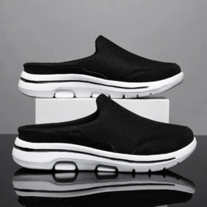 Men Slip-on Mules House Slippers Lightweight Breathable Mesh Non Slip Slippers For Indoor Outdoor Walking Summer