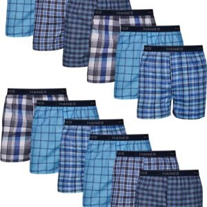 Hanes - Boxeadores de tartán para hombre