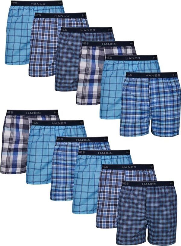 Hanes - Boxeadores de tartán para hombre
