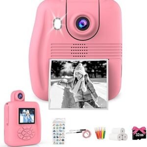 Cámara de impresión instantánea para niños, cámara de impresión instantánea para niños, cámara sin tinta, cámara instantánea para niños pequeños, cámaras de video digitales para niños, juguetes