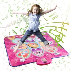 Tapete de baile – Tapete de juego de baile mezclador de ritmo, juego de baile para niñas, regalos de juguete para niñas y niños, volumen ajustable, música integrada (edades 3 4 5 6 7 8 9 10