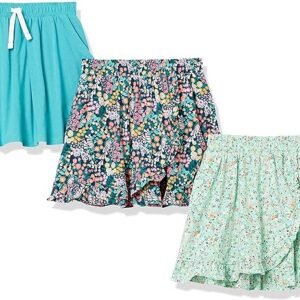 Falda pantalón de punto para niñas y niños pequeños, paquete de 3