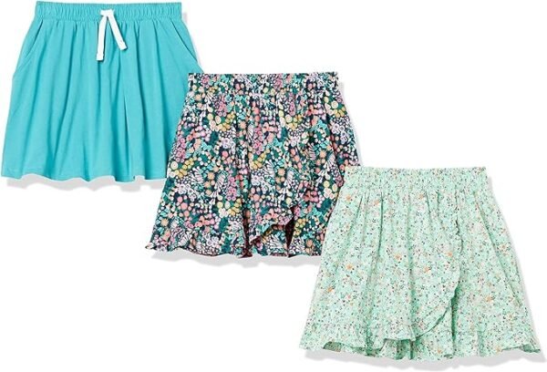 Falda pantalón de punto para niñas y niños pequeños, paquete de 3