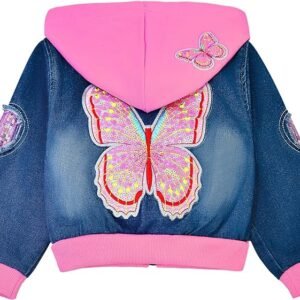 Peacolate Chaqueta vaquera para niñas de 3-10 años