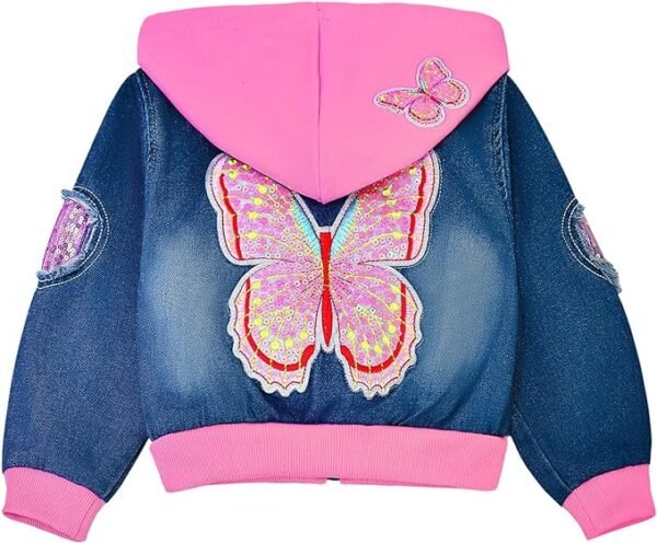 Peacolate Chaqueta vaquera para niñas de 3-10 años