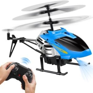 Dolanus Helicópteros RC - Juguetes de helicóptero de control remoto: despegue/aterrizaje con una tecla, retención automática de altitud, luz LED y estabilizador de giroscopio de 3.5 canales, juguetes