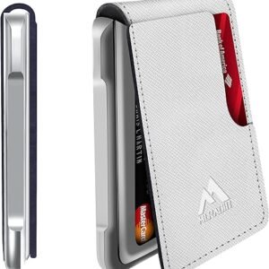 MURADIN Billetera táctica plegable para hombre, de metal, bloqueo RFID, de aluminio, para tarjetas de dinero, regalos para hombres