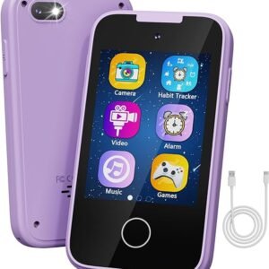 UCIDCI Juguetes de teléfono inteligente para niñas de 3 a 7 años con doble cámara – Juguetes de teléfono para niños pequeños con juegos de aprendizaje, juguetes de viaje con reproductor de música MP3