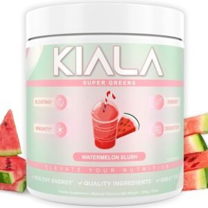 Kiala Nutrition Polvo Super Greens - Salud digestiva para mujeres, alivio de la hinchazón, salud intestinal, cuidado de la piel (granizado de sandía)