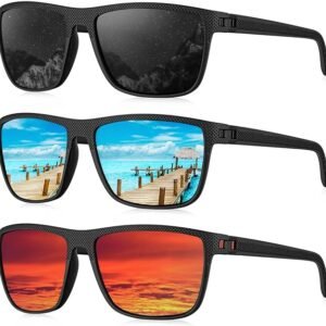 KALIYADI Gafas de sol polarizadas para hombre, gafas de sol ligeras con protección UV para conducir, pescar y jugar golf
