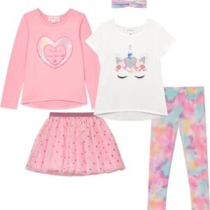 BTween Conjunto de ropa y accesorios para niñas y niñas: conjuntos de 5 piezas para mezclar y combinar