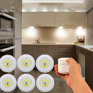 6pcs/3pcs Elegant COB LED Wireless Lights with Handy Remote – Bright Under-Cabinet Lighting for Kitchen, Wardrobe, and More, Easy Installation