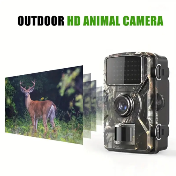 1pc Hunting Camera With 2-Inch Screen, HD Wildlife Trail Camera, Night Vision PIR 393.7inch, 0.8s Trigger Motion Activated, For Outdoor Wildlife Monitoring Camouflage - Image 5