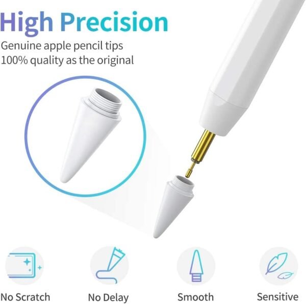 Stylus Pen for iPad with Palm Rejection, JAMJAKE 2X Fast Charging Pencil Compatible with 2018-2024 iPad Pro 11"/13", iPad Pro 12.9" 6/5/4/3, iPad Air M2, iPad Air 5/4/3, iPad 10/9/8/7/6, iPad Mini 6/5 - Image 4