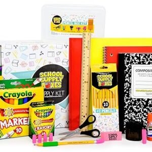 Caja de suministros para el regreso a clases para los grados K-5 - Kit de suministros escolares esenciales para el regreso a clases - 32 piezas