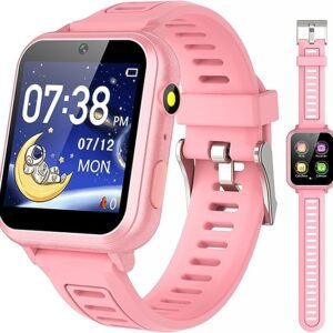 Cosjoype - Reloj inteligente para niños y niñas de 6 a 12 años, 24 juegos de rompecabezas,