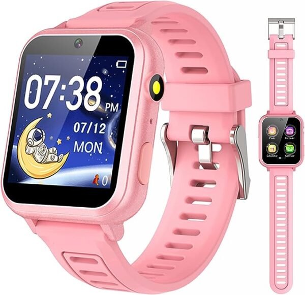 Cosjoype - Reloj inteligente para niños y niñas de 6 a 12 años, 24 juegos de rompecabezas,
