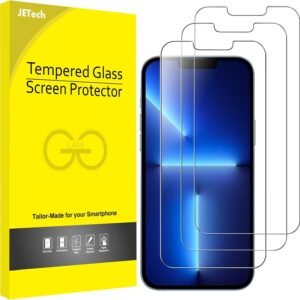JETech Screen Protector Compatible with iPhone 13 and iPhone 13 Pro 6.1-Inch, Tempered Glass Film, 3-Pack