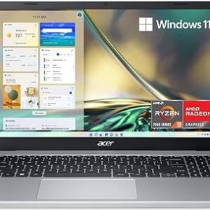 Acer Aspire 3 A315-24P-R7VH - Laptop delgada, pantalla IPS Full HD de 15.6 pulgadas, procesador AMD Ryzen 3 7320U de cuatro núcleos, gráficos AMD Radeon, 8 GB LPDDR5, SSD NVMe de 128 GB, Wi-Fi 6,