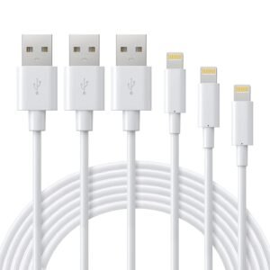 ilikable iPhone Charger Cable, 3 Pack 3ft 6ft 10ft MFi Certified Lightning Cable, Compatible with iPhone 13 12 11 / XS/XR/X/ 8/7/ 6s / SE, iPad Mini/Air, iPod, Airpods - White