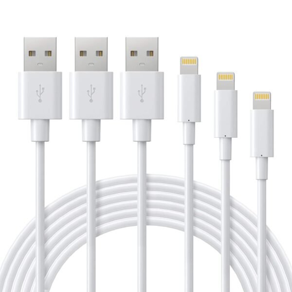 ilikable iPhone Charger Cable, 3 Pack 3ft 6ft 10ft MFi Certified Lightning Cable, Compatible with iPhone 13 12 11 / XS/XR/X/ 8/7/ 6s / SE, iPad Mini/Air, iPod, Airpods - White