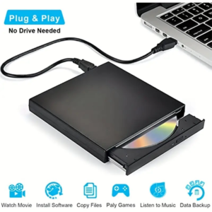 External CD DVD Drive, USB 2.0 Slim Protable External CD-RW Drive DVD-RW Burner Writer Player For Laptop Notebook PC Desktop Compute