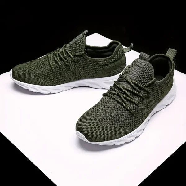 Zapatillas para correr para hombre, zapatillas para correr ligeras y transpirables de punto para parejas, - Image 3