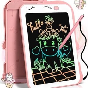 AiTuiTui Tableta de escritura LCD, juguetes para niñas y niños de 2 a 3 años, ideas de regalo, tablero de dibujo de unicornio colorido, juguetes educativos de aprendizaje para niños de 3, 4, 5, 6, 7