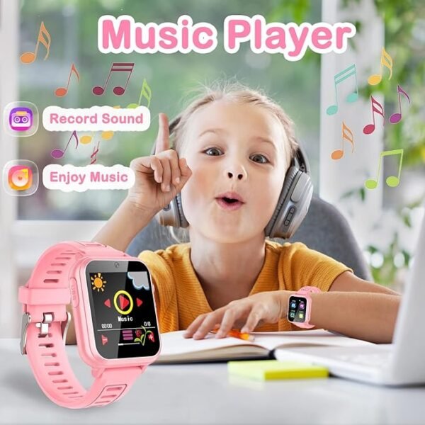 Cosjoype - Reloj inteligente para niños y niñas de 6 a 12 años, 24 juegos de rompecabezas, - Image 3