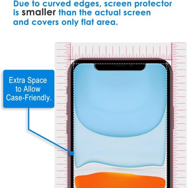 JETech Screen Protector for iPhone 11 and iPhone XR, 6.1-Inch, Tempered Glass Film, 3-Pack - Image 4