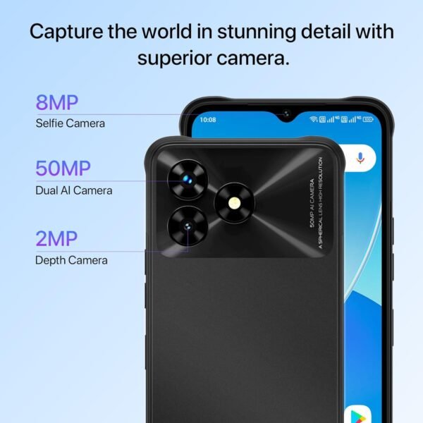 UMIDIGI G5 Mecha Rugged Unlocked Cell Phone, Android 13（8+128GB） Smartphones, 6000 mAh Battery,Dual sim Mobile Phones，50MP Ultra-Clear Camera Cellphone - Image 4