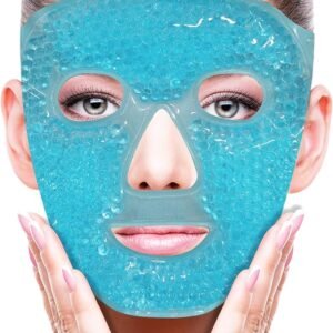 máscara helada para cara y ojos, reduce la hinchazón, ojeras, máscara de perlas de gel para frío y calor,