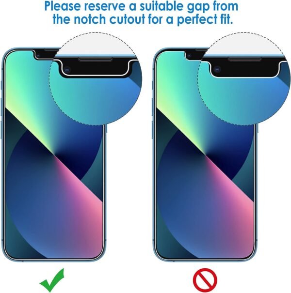 JETech Screen Protector Compatible with iPhone 13 and iPhone 13 Pro 6.1-Inch, Tempered Glass Film, 3-Pack - Image 7
