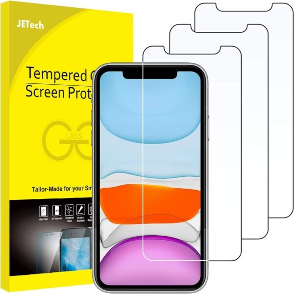 JETech Screen Protector for iPhone 11 and iPhone XR, 6.1-Inch, Tempered Glass Film, 3-Pack - Image 7