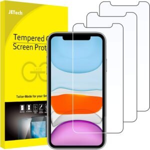 JETech Screen Protector for iPhone 11 and iPhone XR, 6.1-Inch, Tempered Glass Film, 3-Pack