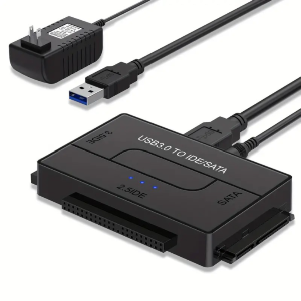 USB 3.0 To SATA IDE Hard Drive Reader, Ultra Recovery Converter Universal Hard Drive Adapter Kit For 2.5/3.5 Inch SATA And IDE HDD SSD, Include 12V/2A Power Adapter - Image 2