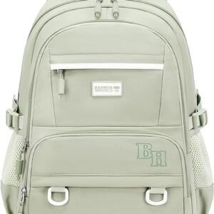 CAMTOP Mochila escolar para laptop universitaria con puerto de carga USB, bolsa de libros para computadora de 15.6 pulgadas para mujeres y niñas,