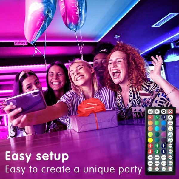 Tenmiro Led Lights for Bedroom 100ft(2 Rolls of 50ft) Smart Music Sync Color Changing LED Strip Lights with App and Remote Control RGB LED Strip, LED Lights for Room Home Party Decoration - Image 7