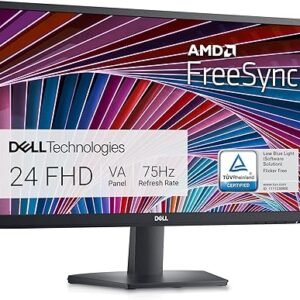 Dell Monitor SE2422HX - Monitor FHD de 24 pulgadas (1920 x 1080) relación 16:9 con Comfortview (certificado TUV), frecuencia de actualización de 75 Hz, 16.7 millones de colores, pantalla antirreflejo