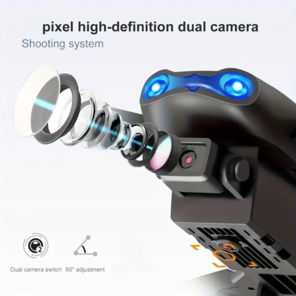 E99 Drone With Camera, Foldable RC Drone, Remote Control Drone Toys For Beginners Men's Gifts, Indoor And Outdoor Affordable UAV, Christmas Halloween Thanksgiving Gift - Image 5