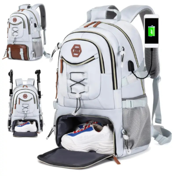 Large Capacity Waterproof Outdoor Backpack - Spacious & Durable with Laptop Compartment & Shoe Storage - Perfect for Sports, Camping, Travel, School, and Unisex Style - A Stylish Gift for Easter & Valentines