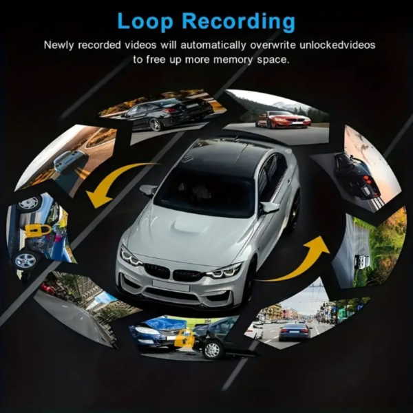 1080P Dual Camera Dash Cam For Cars With IR Night Vision, Loop Recording, And Wide Angle Lens - 3.16 Inch IPS Screen - Image 7